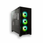 CORSAIR ICUE 4000X NEGRA + 3 FANS RGB
